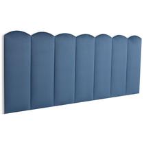 Cabeceira Casal Modulada Blu Interiores Nuvem Cama Box 140 cm x 60 cm MDF Veludo