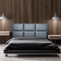 Cabeceira Casal Modulos Módena H6 Cinza Prime 140 x 60