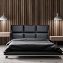 Cabeceira Casal Modulos Módena Preto 140 x 60