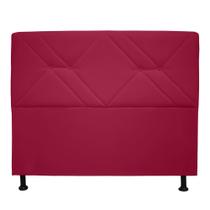 Cabeceira casal monaco 140cm suede vermelho