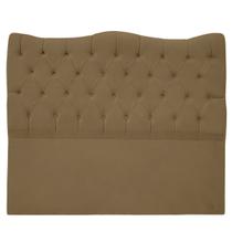 Cabeceira Casal para Cama Box Estofada Dunas Veludo Capuccino Cabeceira Casal para Cama Box Estofada Dunas Veludo Capuccino