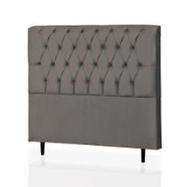 Cabeceira casal paris 140 cm suede cinza - ma decor Cabeceira casal paris 140 cm suede cinza - ma decor