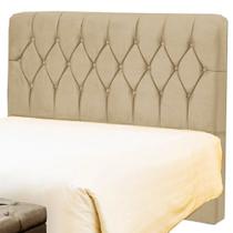 Cabeceira Casal Pérola 140 CM Suede Marfim - D A Decor Cabeceira Casal Pérola 140 CM Suede Marfim - D A Decor