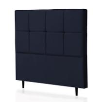 Cabeceira Casal Poliana 140 CM Suede Azul Marinho - D A Decor Cabeceira Casal Poliana 140 CM Suede Azul Marinho - D A Decor