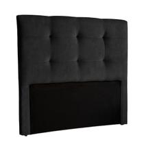 Cabeceira Casal Preto Veludo Fit Nature 138x136 Cabeceira Casal Preto Veludo Fit Nature 138x136