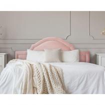 Cabeceira Casal Provençal Luxo 140X60 Rosê Tachas Prata Cabeceira Casal Provençal Luxo 140X60 Rosê Tachas Prata