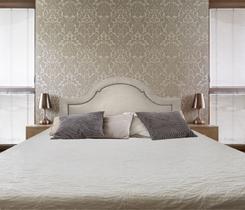 Cabeceira Casal Provence Diamond Suede Bege 140 X 60