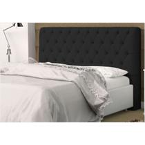 Cabeceira Casal Queen 160 cm Para Cama Box Lady Suede Preto - SA Móveis