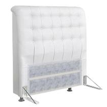 Cabeceira Casal Queen 160cm Ana Para Cama Box Napa Branco - DS Estofados Cabeceira Casal Queen 160cm Ana Para Cama Box Napa Branco - DS Estofados