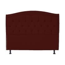 Cabeceira Casal Queen 160cm Para Cama Box Diana Suede Bordô - DS Estofados