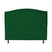 Cabeceira Casal Queen 160cm Para Cama Box Diana Suede Verde - DS Estofados