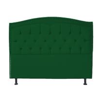 Cabeceira Casal Queen 160cm Para Cama Box Diana Suede Verde - DS Estofados Cabeceira Casal Queen 160cm Para Cama Box Diana Suede Verde - DS Estofados