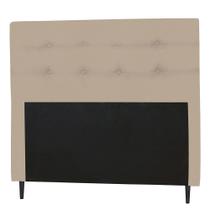 Cabeceira Casal Queen 160cm Para Cama Box Luna Suede Bege - DS Móveis