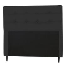 Cabeceira Casal Queen 160cm Para Cama Box Luna Suede Preto - DS Estofados