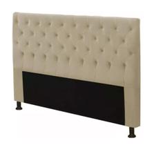 Cabeceira Casal Queen 160cm Para Cama Box Sofia Napa Bege - DS Estofados