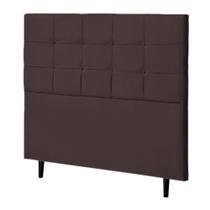 Cabeceira Casal Queen Bari 160cm Para Cama Box Suede Marrom - DS Estofados Cabeceira Casal Queen Bari 160cm Para Cama Box Suede Marrom - DS Estofados