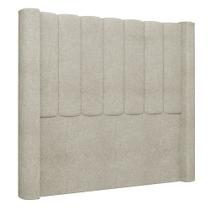 Cabeceira Casal Queen Cama Box 160cm Claire I02 Bouclê Bege - Mpozenato
