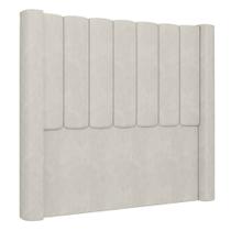 Cabeceira Casal Queen Cama Box 160cm Claire I02 Veludo Bege - Mpozenato