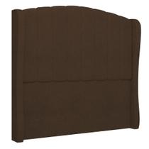 Cabeceira Casal Queen Cama Box 160cm Glenda I02 Bouclê Marrom - Mpozenato