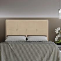 Cabeceira Casal Queen Cama Box 160cm para Quarto Ametista Suede Bege M11 - D'Rossi Cabeceira Casal Queen Cama Box 160cm para Quarto Ametista Suede Bege M11 - D'Rossi