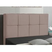 Cabeceira Casal Queen Cama Box 160cm para Quarto Roma Suede Bege I02 - D'Rossi Cabeceira Casal Queen Cama Box 160cm para Quarto Roma Suede Bege I02 - D'Rossi