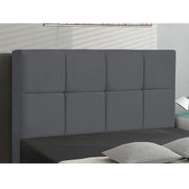 Cabeceira Casal Queen Cama Box 160cm para Quarto Roma Suede Cinza I02 - D'Rossi Cabeceira Casal Queen Cama Box 160cm para Quarto Roma Suede Cinza I02 - D'Rossi