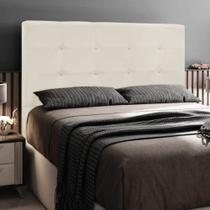 Cabeceira Casal Queen Cama Box 160cm para Quarto Stambul Suede Bege M11 - D'Rossi