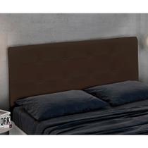 Cabeceira Casal Queen Cama Box 160cm Quarto Stambul Sintético Marrom M11 - D'Rossi