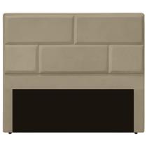 Cabeceira Casal Queen Estofada para Cama Box Jade Veludo Bege Escuro