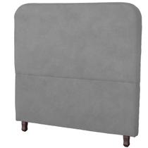 Cabeceira Casal Queen Estofada para Cama Box Lizza Veludo Cinza