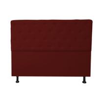 Cabeceira Casal Queen Juliana 160cm Para Cama Box Suede Bordô - DS Estofados