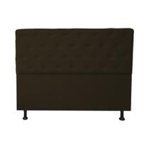 Cabeceira Casal Queen Juliana 160cm Para Cama Box Suede Marrom - DS Estofados