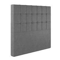 Cabeceira Casal Queen Lotus em Veludo com Sapata Cor Cinza Sonhar