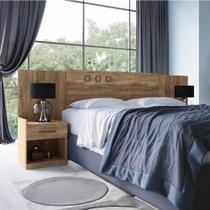 Cabeceira Casal/Queen Plus com 2 Mesas de Cabeceira - Atacama