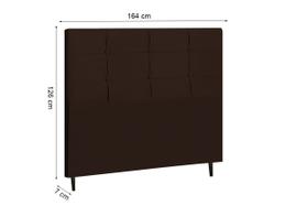 Cabeceira Casal Queen Size 164 Cm New Style Marrom para Cama Box Estofada - JBE Móveis Cabeceira Casal Queen Size 164 Cm New Style Marrom para Cama Box Estofada - JBE Móveis
