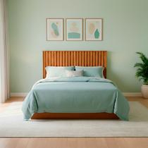 Cabeceira Casal Ripada para Cama Box Painel Decorativo Grande Design Moderno e Elegante