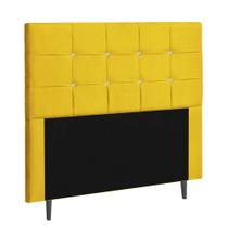 Cabeceira Casal Strass Jordania 140 CM material sintético Amarelo - D A Decor