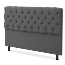Cabeceira Casal Suede Cinza 140x110 - FDT