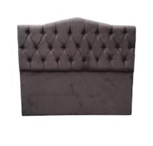 Cabeceira Casal Suede Marrom