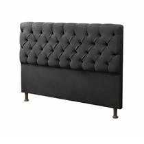 Cabeceira Casal Suede Preto 140x110 Cabeceira Casal Suede Preto 140x110