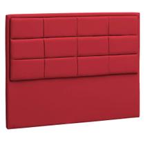 Cabeceira Casal Tallin P04 140 cm Suede Vermelho TCA 53 - Amarena Móveis