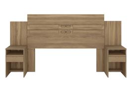 Cabeceira Casal Triunfo com mesa de cabeceira Acoplado Cor Amêndola Demóbile