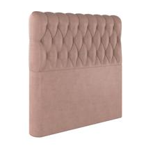 Cabeceira Casal Vegas em Veludo com Sapata Cor Rose Sonhar