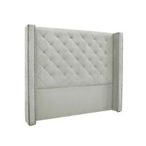Cabeceira Casal Vicenza Veludo Prata