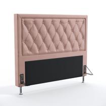 Cabeceira Centaurus 160 Para Cama Box Queen N-031 Veludo Rosê Claro Aradecor Cabeceira Centaurus 160 Para Cama Box Queen N-031 Veludo Rosê Claro Aradecor