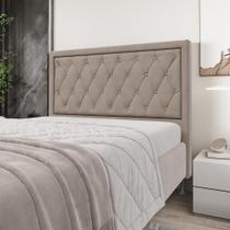 Cabeceira Centaurus 160 Queen N-028 Veludo Marrom Claro Aradecor