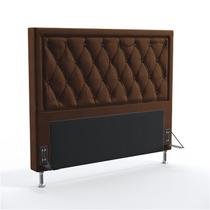 Cabeceira Centaurus 195 Para Cama King Couro Marrom Aradecor