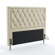 Cabeceira Centaurus 195 Para Cama King Sued Bege Aradecor
