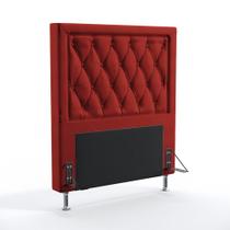 Cabeceira Centaurus 90 Modulada Estofada A-020 Couro Artificial Vermelho Aradecor Cabeceira Centaurus 90 Modulada Estofada A-020 Couro Artificial Vermelho Aradecor