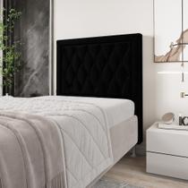 Cabeceira Centaurus 90 Modulada Estofada N-024 Veludo Preto Aradecor